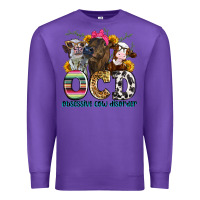 Purple ocd obsessive cow disorder Premium Sweatshirt - Zillion Design Studio