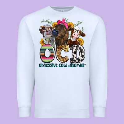Ocd Obsessive Cow Disorder Premium Sweatshirt Designed By Zillion Design Studio