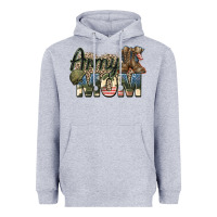 Heather Grey army mom Heavyweight Hoodie - Zillion Design Studio