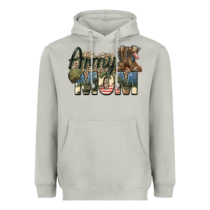 Army Mom Heavyweight Hoodie by Zillion Design Studio | Teevron
