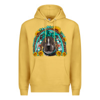Antique Gold western pitbull rainbow Premium Hoodie - Artiststas