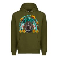 Army Green western pitbull rainbow Premium Hoodie - Artiststas