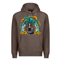 Coffee western pitbull rainbow Premium Hoodie - Artiststas