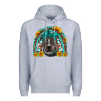 Heather Grey western pitbull rainbow Premium Hoodie - Artiststas