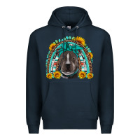 Navy western pitbull rainbow Premium Hoodie - Artiststas