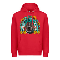 Red western pitbull rainbow Premium Hoodie - Artiststas