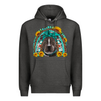 Charcoal Heather western pitbull rainbow Premium Hoodie - Artiststas