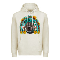 Oatmeal Heather western pitbull rainbow Premium Hoodie - Artiststas