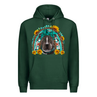 Sports Green western pitbull rainbow Premium Hoodie - Artiststas