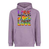 Lavender love is love with hearts Heavyweight Hoodie - texasbilliewilder