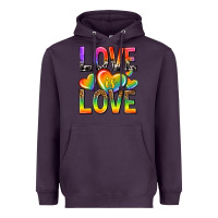 Plum love is love with hearts Heavyweight Hoodie - texasbilliewilder