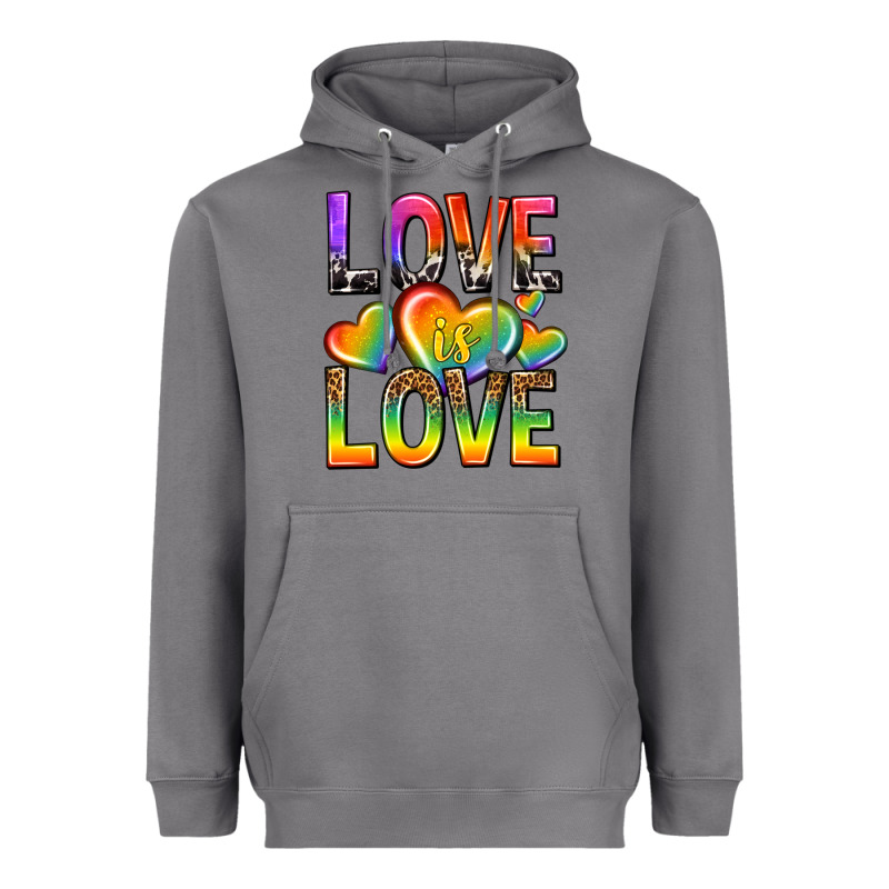 Love Is Love With Hearts Heavyweight Hoodie by texasbilliewilder | Teevron