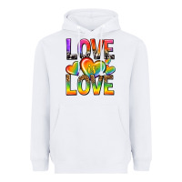 White love is love with hearts Heavyweight Hoodie - texasbilliewilder