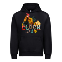 Black cluck it coop animals hen and chick aztec serape leopard Urban Hoodie - Artiststas