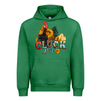 Emerald cluck it coop animals hen and chick aztec serape leopard Urban Hoodie - Artiststas
