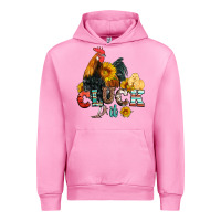 Fuchsia Pink cluck it coop animals hen and chick aztec serape leopard Urban Hoodie - Artiststas