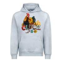 Heather Grey cluck it coop animals hen and chick aztec serape leopard Urban Hoodie - Artiststas