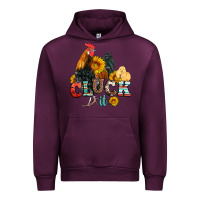 Mauve Wine cluck it coop animals hen and chick aztec serape leopard Urban Hoodie - Artiststas