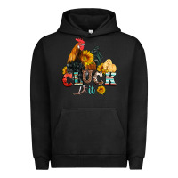 Pigment Black cluck it coop animals hen and chick aztec serape leopard Urban Hoodie - Artiststas