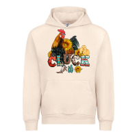 Sandshell cluck it coop animals hen and chick aztec serape leopard Urban Hoodie - Artiststas