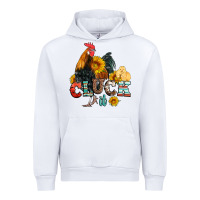 White cluck it coop animals hen and chick aztec serape leopard Urban Hoodie - Artiststas