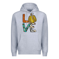 Heather Grey fall love Premium Hoodie - JahusDesignShop