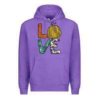 Purple fall love Premium Hoodie - JahusDesignShop