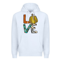 White fall love Premium Hoodie - JahusDesignShop