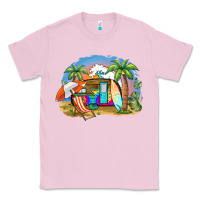 Bubblegum Pink camp life beach Classic Tee - BarkalooDesign