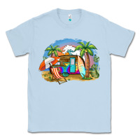 Dusty Blue camp life beach Classic Tee - BarkalooDesign