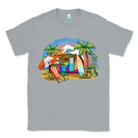 Heather Grey camp life beach Classic Tee - BarkalooDesign