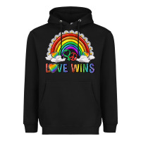 Black love wins with daisy and heart Heavyweight Hoodie - texasbilliewilder