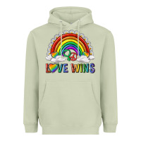 Matcha love wins with daisy and heart Heavyweight Hoodie - texasbilliewilder