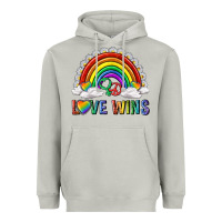 Moon Dust love wins with daisy and heart Heavyweight Hoodie - texasbilliewilder