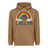 Love Wins With Daisy And Heart Heavyweight Hoodie | Teevron
