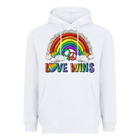 White love wins with daisy and heart Heavyweight Hoodie - texasbilliewilder