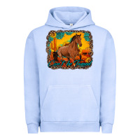 Pigment Grape Ice can't be tamed horse with sunflowers turquoise gemstone western sunset Urban Hoodie - Artiststas