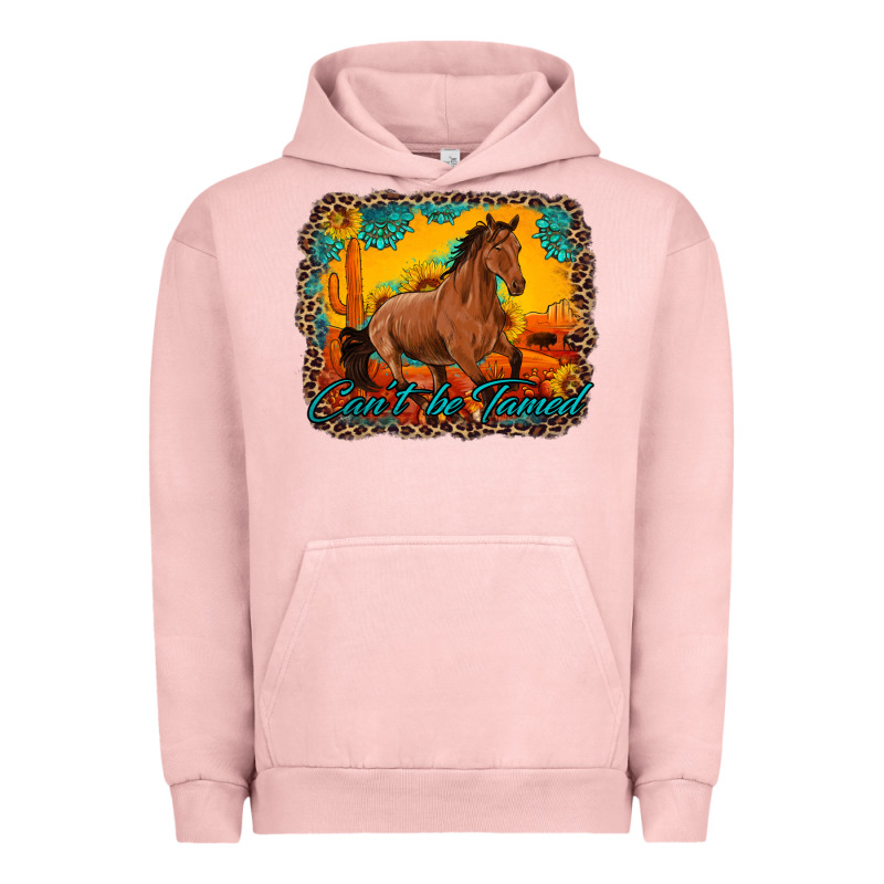 Can't Be Tamed Horse With Sunflowers Turquoise Gemstone Western Sunset Urban Hoodie by Artiststas | Teevron