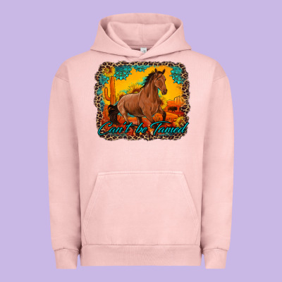 Can't Be Tamed Horse With Sunflowers Turquoise Gemstone Western Sunset Urban Hoodie Designed By Artiststas
