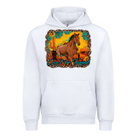 White can't be tamed horse with sunflowers turquoise gemstone western sunset Urban Hoodie - Artiststas