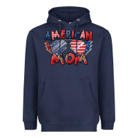 Navy American mom Heavyweight Hoodie - Zillion Design Studio