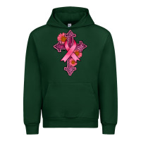 Forest Green breast cancer cross Urban Hoodie - AdoDesignShop