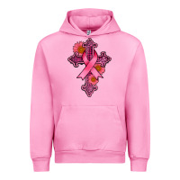 Fuchsia Pink breast cancer cross Urban Hoodie - AdoDesignShop