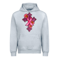 Heather Grey breast cancer cross Urban Hoodie - AdoDesignShop