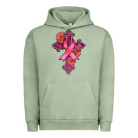 Pigment Oil Green breast cancer cross Urban Hoodie - AdoDesignShop
