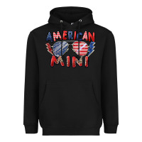 Black American mini Heavyweight Hoodie - Zillion Design Studio