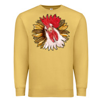 Antique Gold sunflower with rooster Premium Sweatshirt - RanaPortraitStore