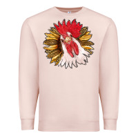 Pale Pink sunflower with rooster Premium Sweatshirt - RanaPortraitStore