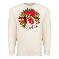 Sandshell sunflower with rooster Premium Sweatshirt - RanaPortraitStore