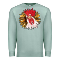 Seafoam sunflower with rooster Premium Sweatshirt - RanaPortraitStore
